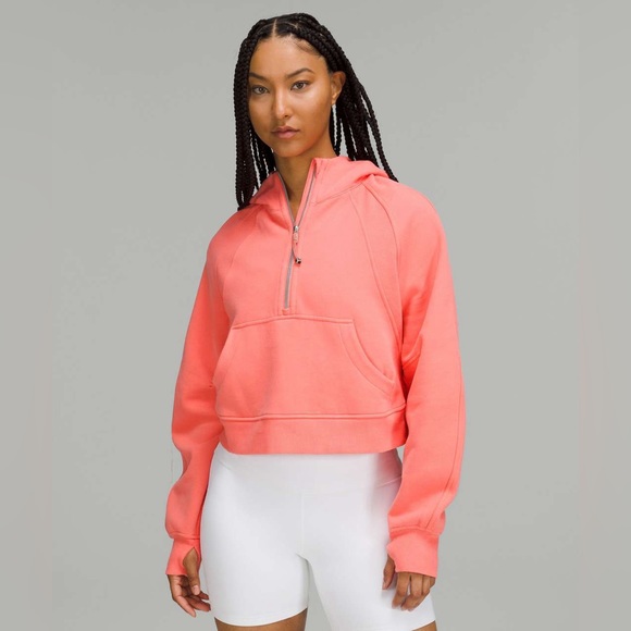 EUC Lululemon Scuba Oversized Half-Zip XL/XXL in Raspberry Cream - Picture 1 of 4